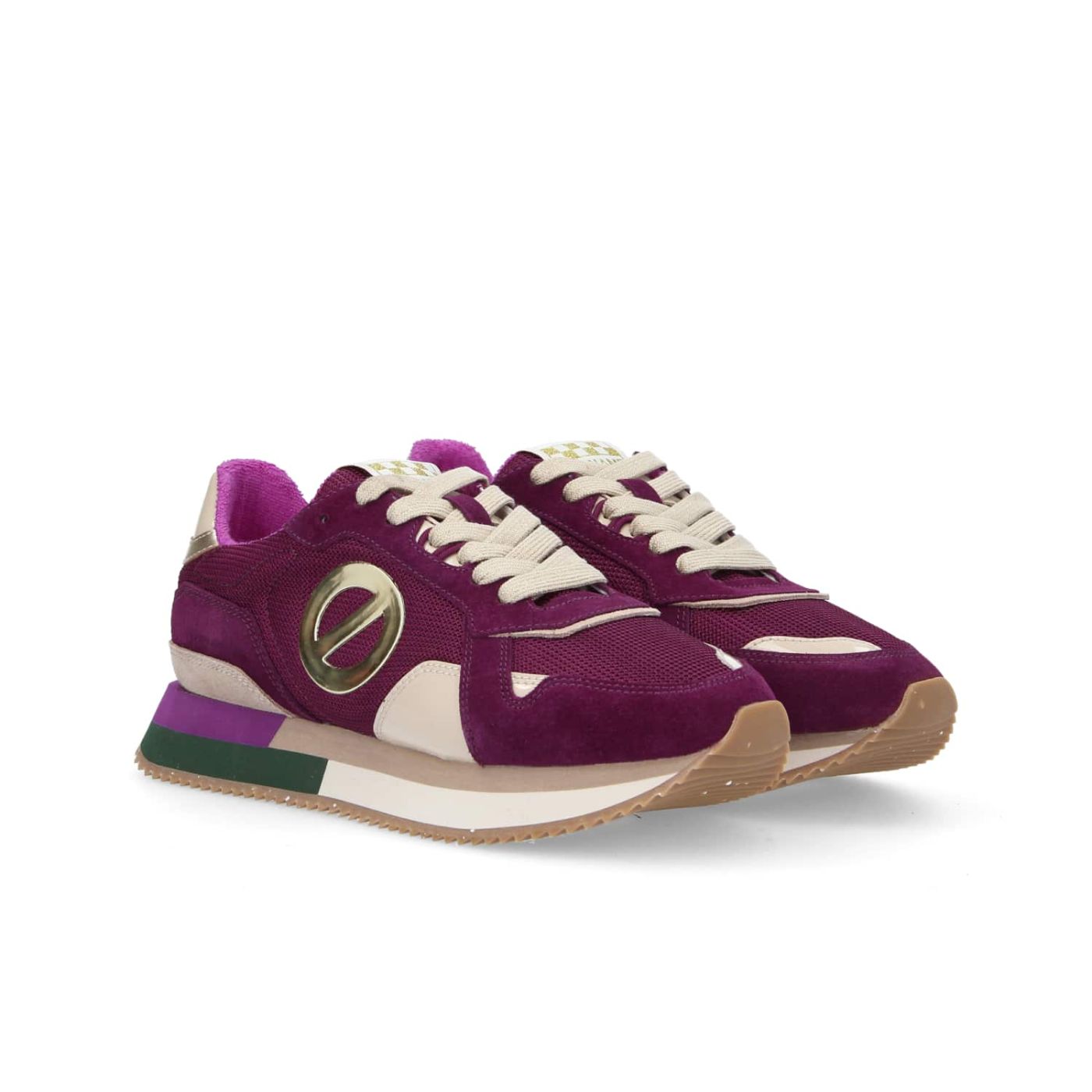 MIA NEW JOGGER W - SUEDE/PAT./KNIT - PURPLE/NUDE